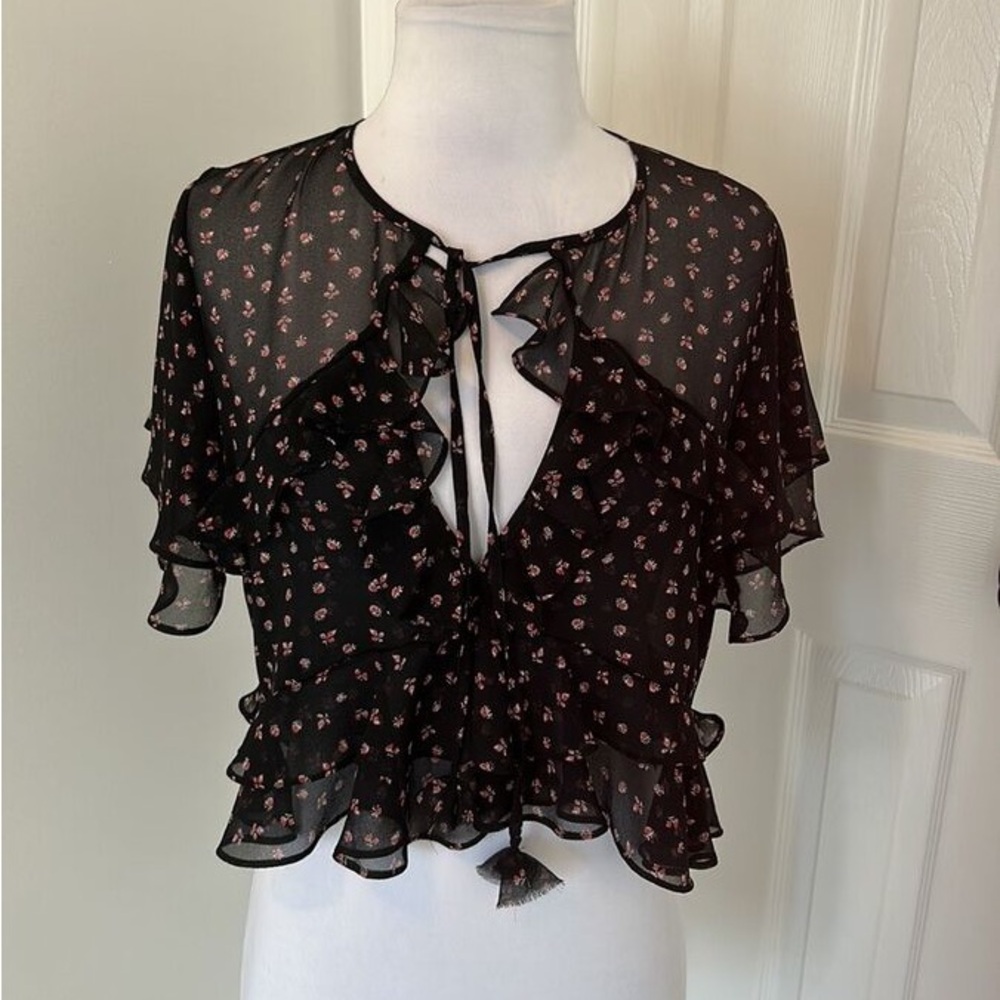 MISA LOS ANGELES BLACK RAZIELA TOP